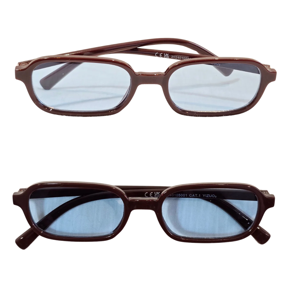 Unisex Slender Rounded Rectangular Fashion Sunnies