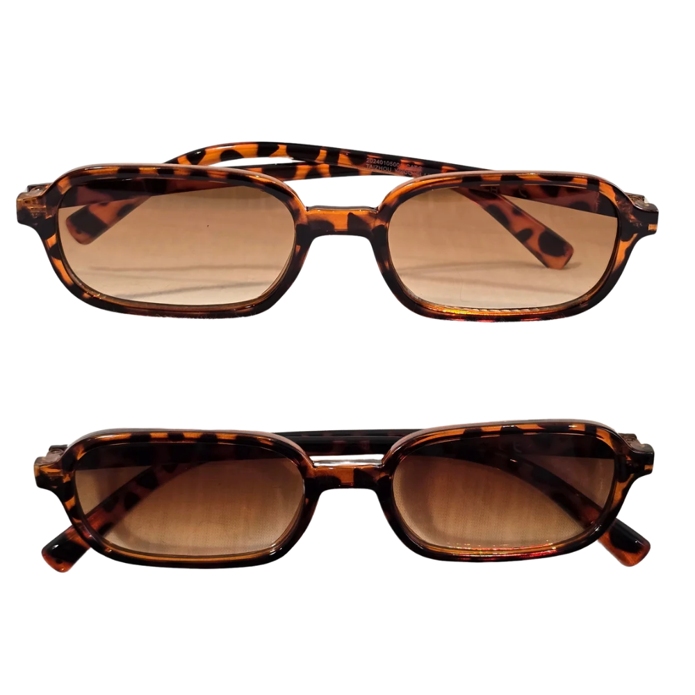 Unisex Slender Rounded Rectangular Fashion Sunnies