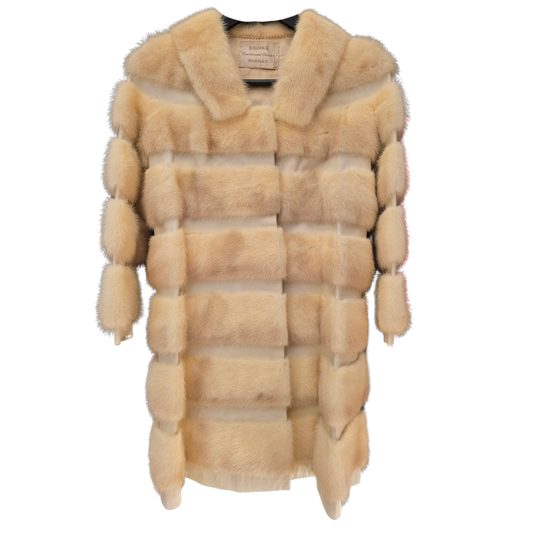 Vintage Mink Fur & Genuine Leather Coat (W6)