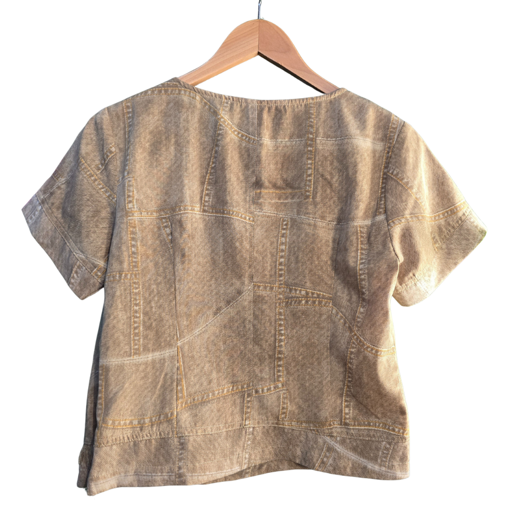 Denim Look-a-like "Patchwork" Tee