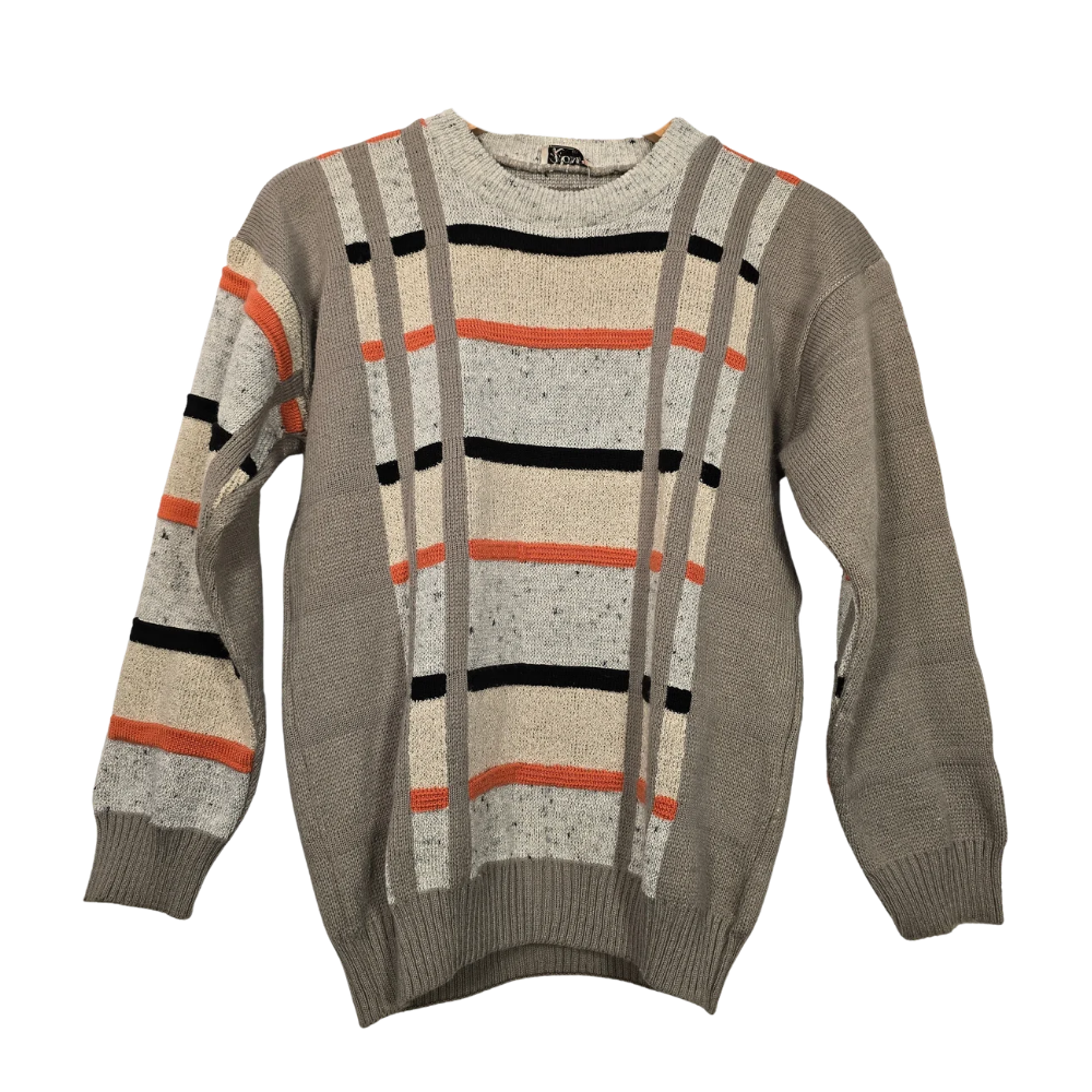 Vintage Pattern Knit Jumper - Size 32 (W37)