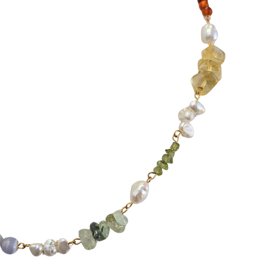 Handmade with Love Rainbow Crystal Necklace - One Of A kind