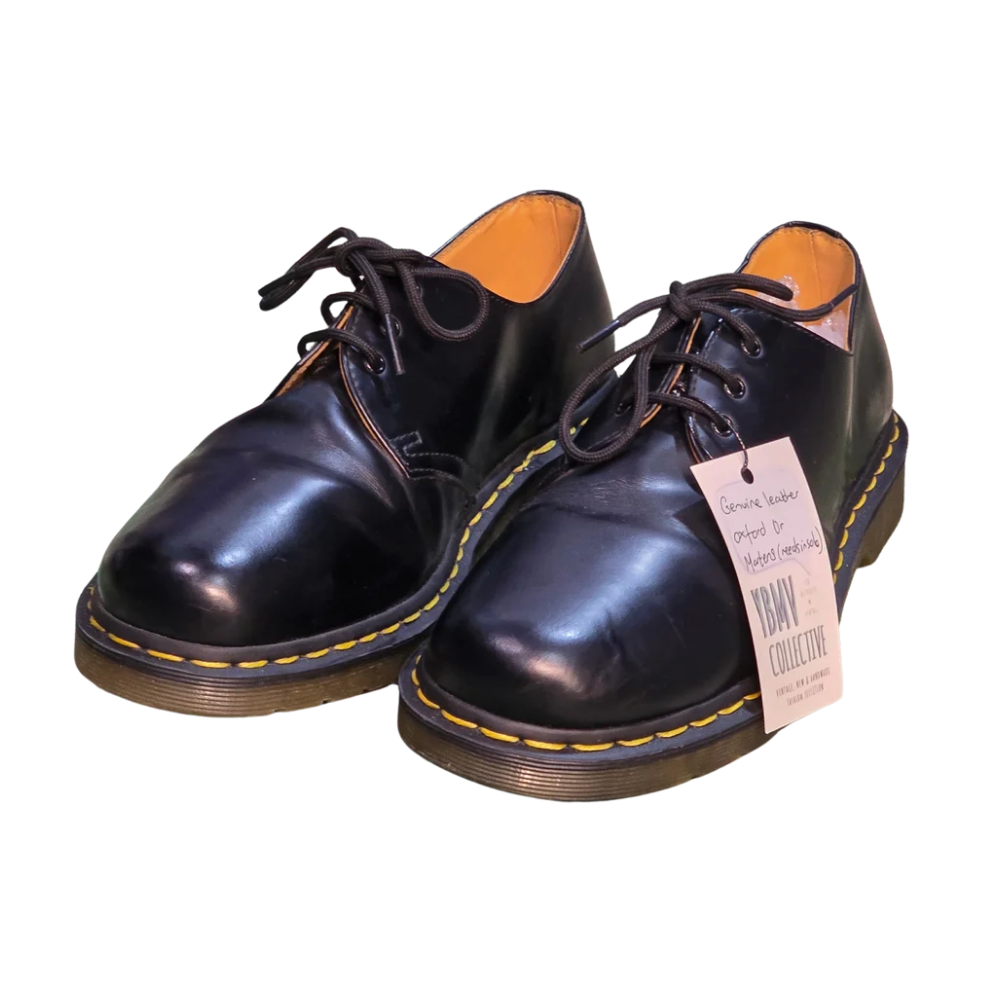 Black Leather Oxford Dr Martens - Size UK7