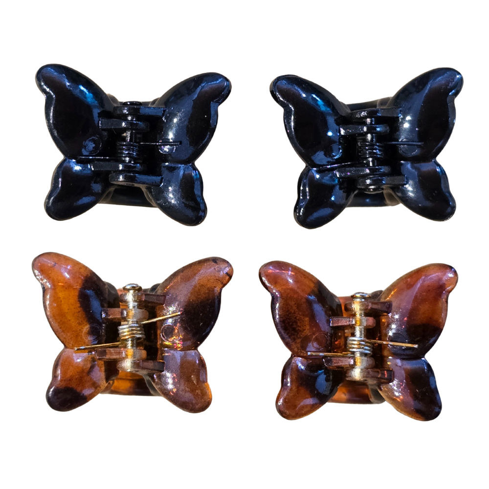 2 Mini Butterfly Hairclips