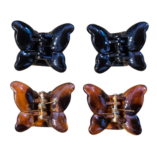 2 Mini Butterfly Hairclips