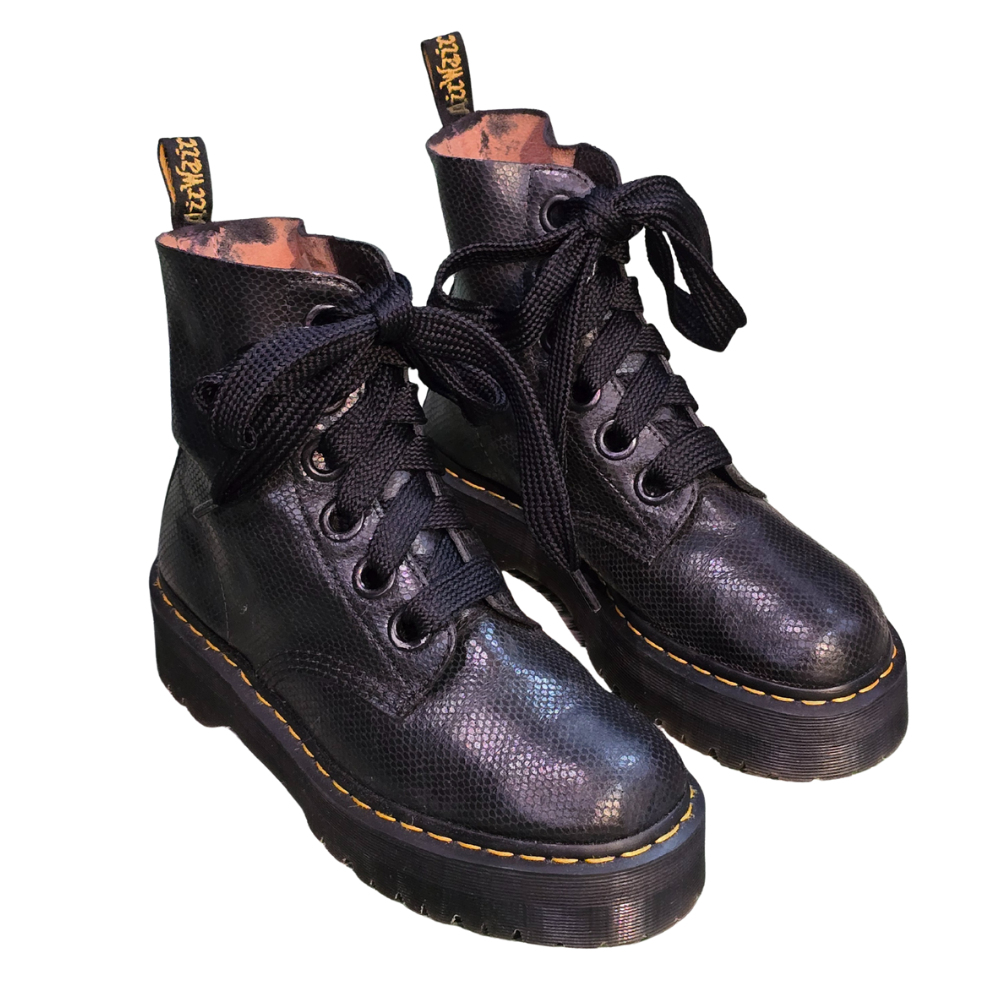 Black Textured Leather Jadon Dr Martens UK7