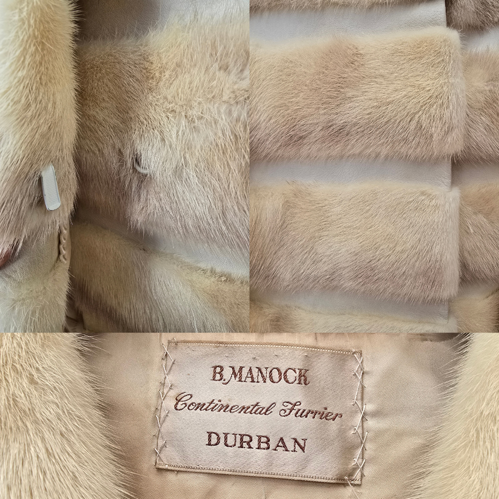 Vintage Mink Fur & Genuine Leather Coat (W6)