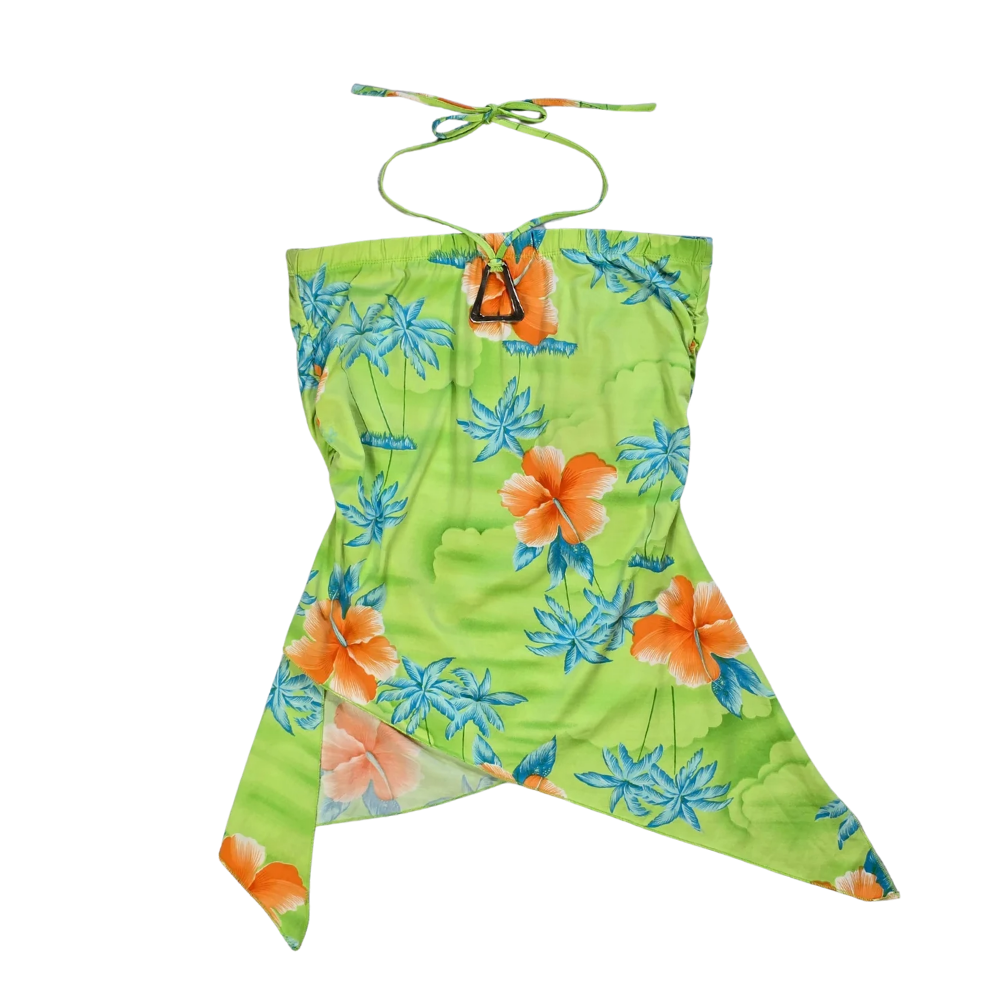 Retro Y2K Beachy Halterneck- Size M