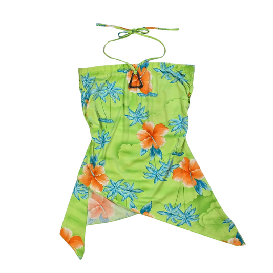 Retro Y2K Beachy Halterneck- Size M