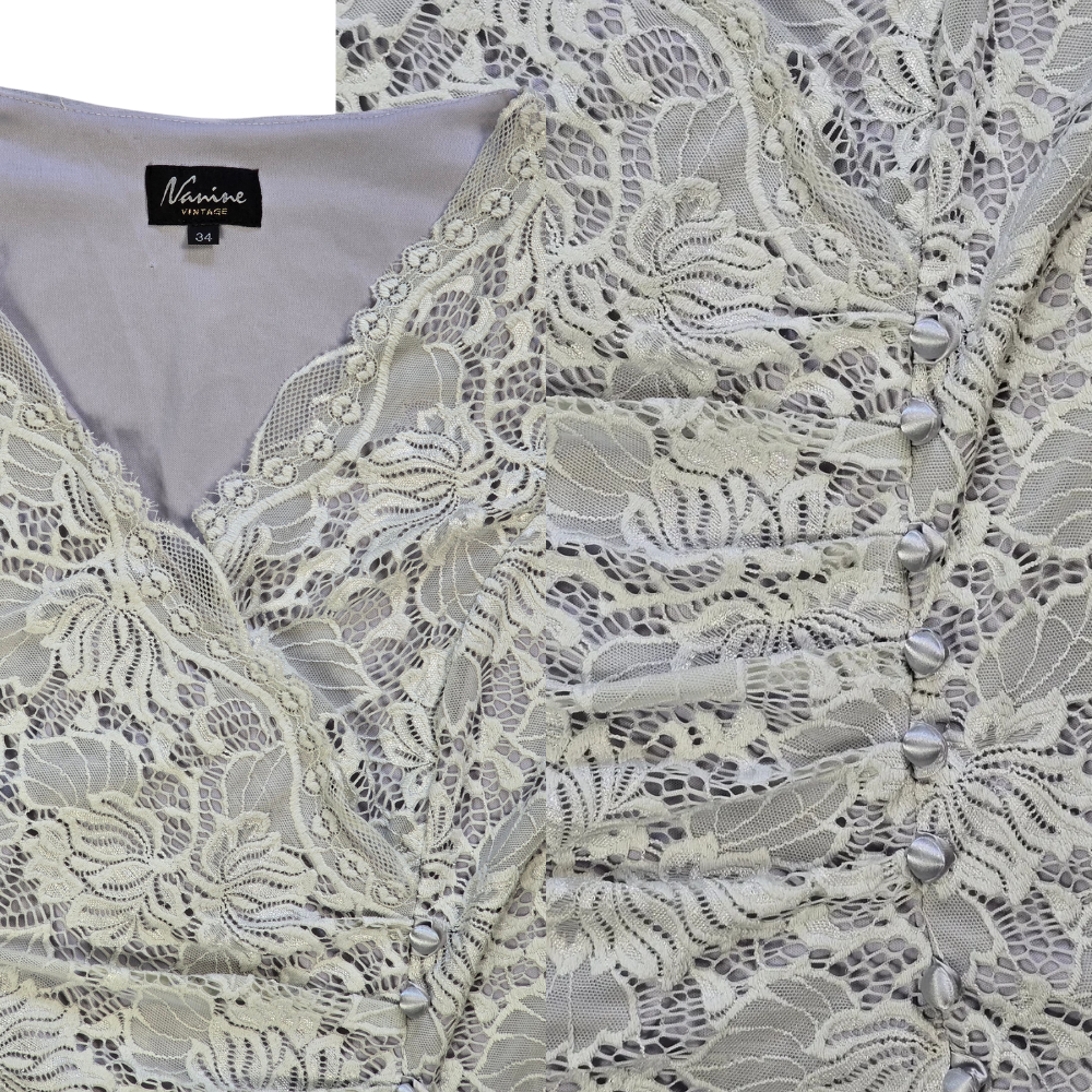 Vintage Detailed Lace Top - Size 34