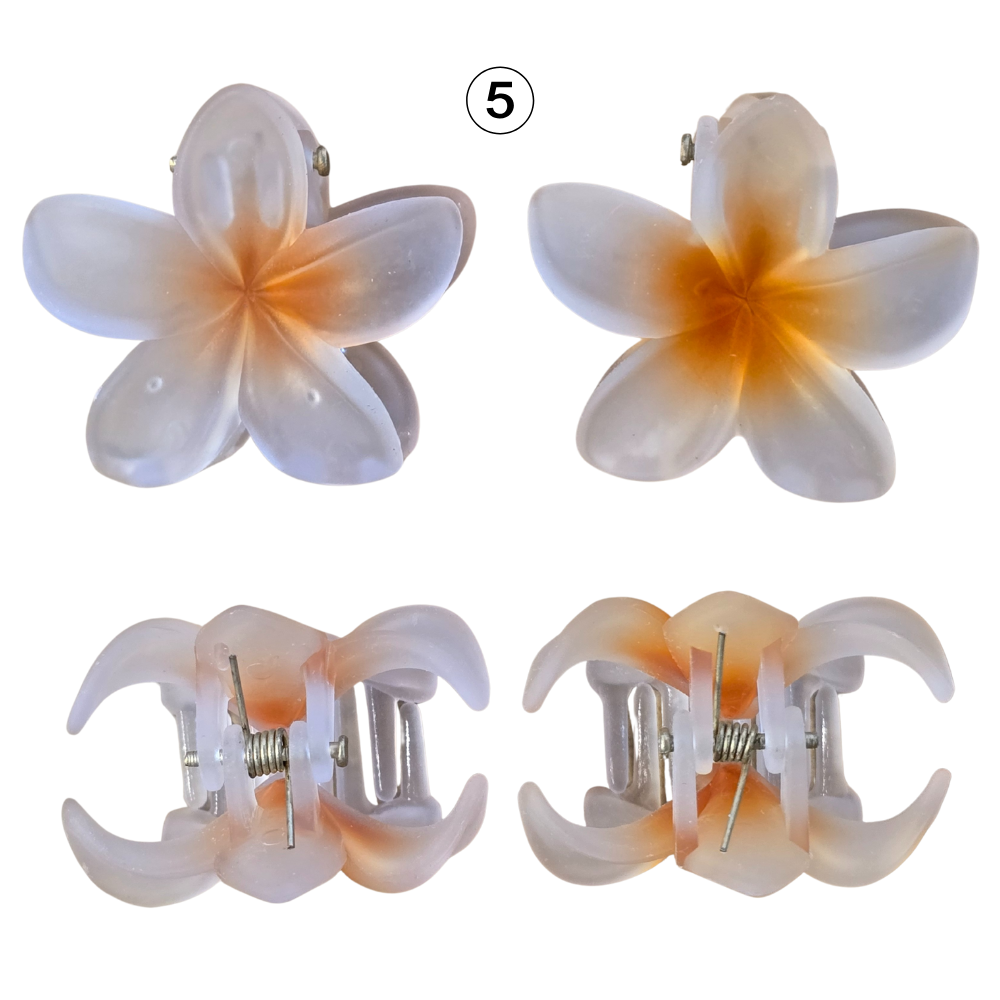2 Medium Flower Claw Hairclips