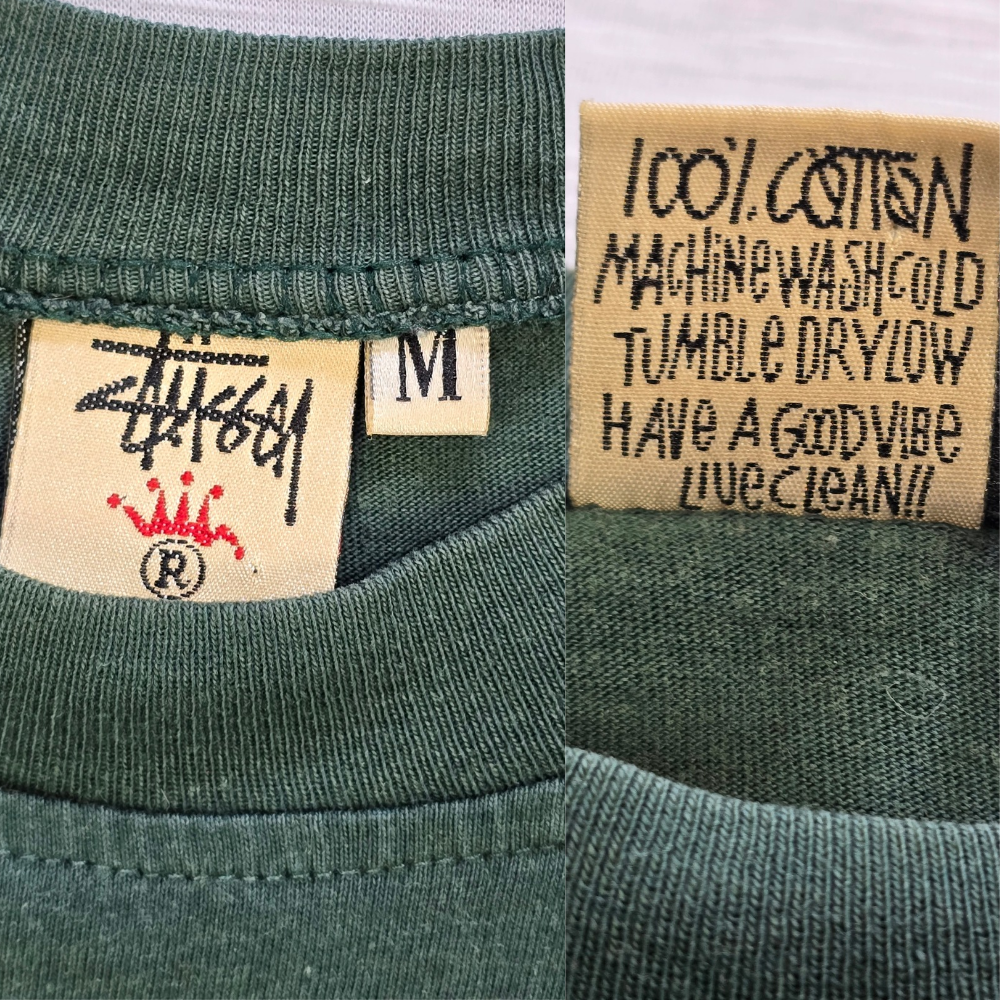 Retro 90's Stussy Long Sleeve Tee - Size M