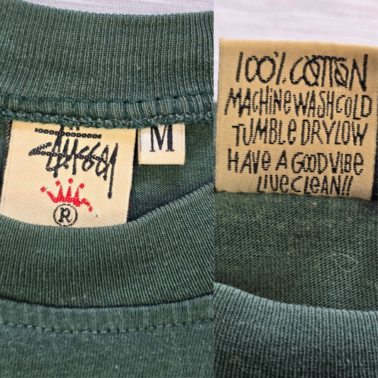 Retro 90's Stussy Long Sleeve Tee - Size M