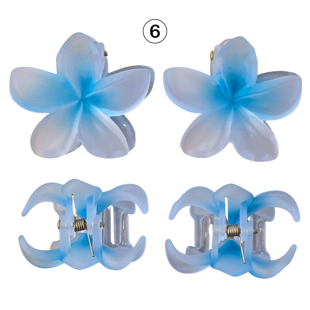 2 Medium Flower Claw Hairclips