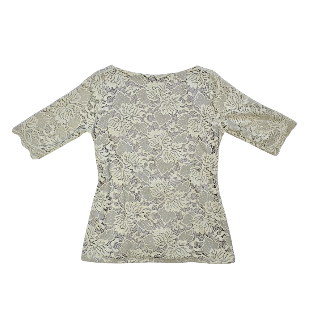 Vintage Detailed Lace Top - Size 34