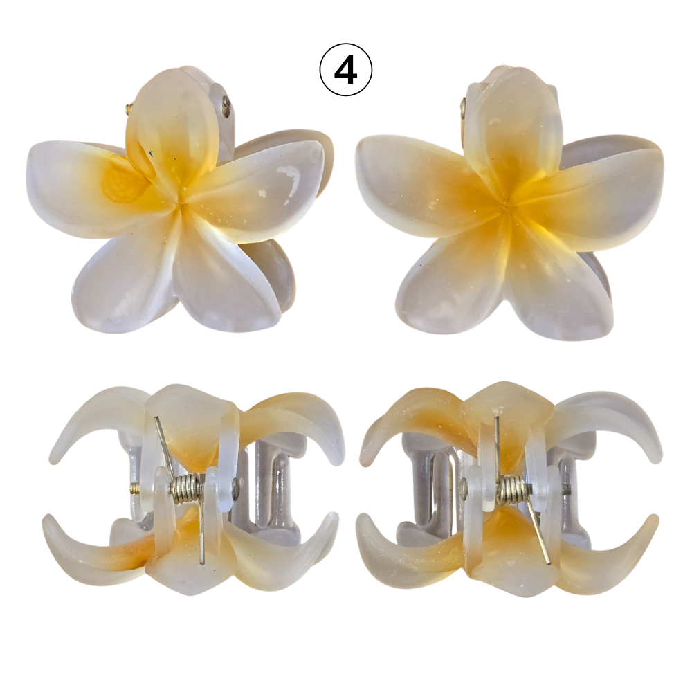 2 Medium Flower Claw Hairclips