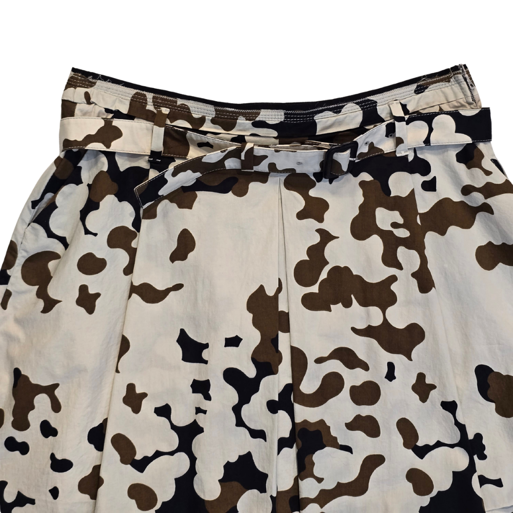 PRADA Made In Italy Camo / Cow Print Mini Skirt