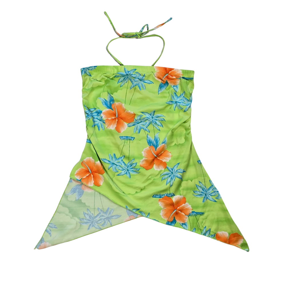Retro Y2K Beachy Halterneck- Size M
