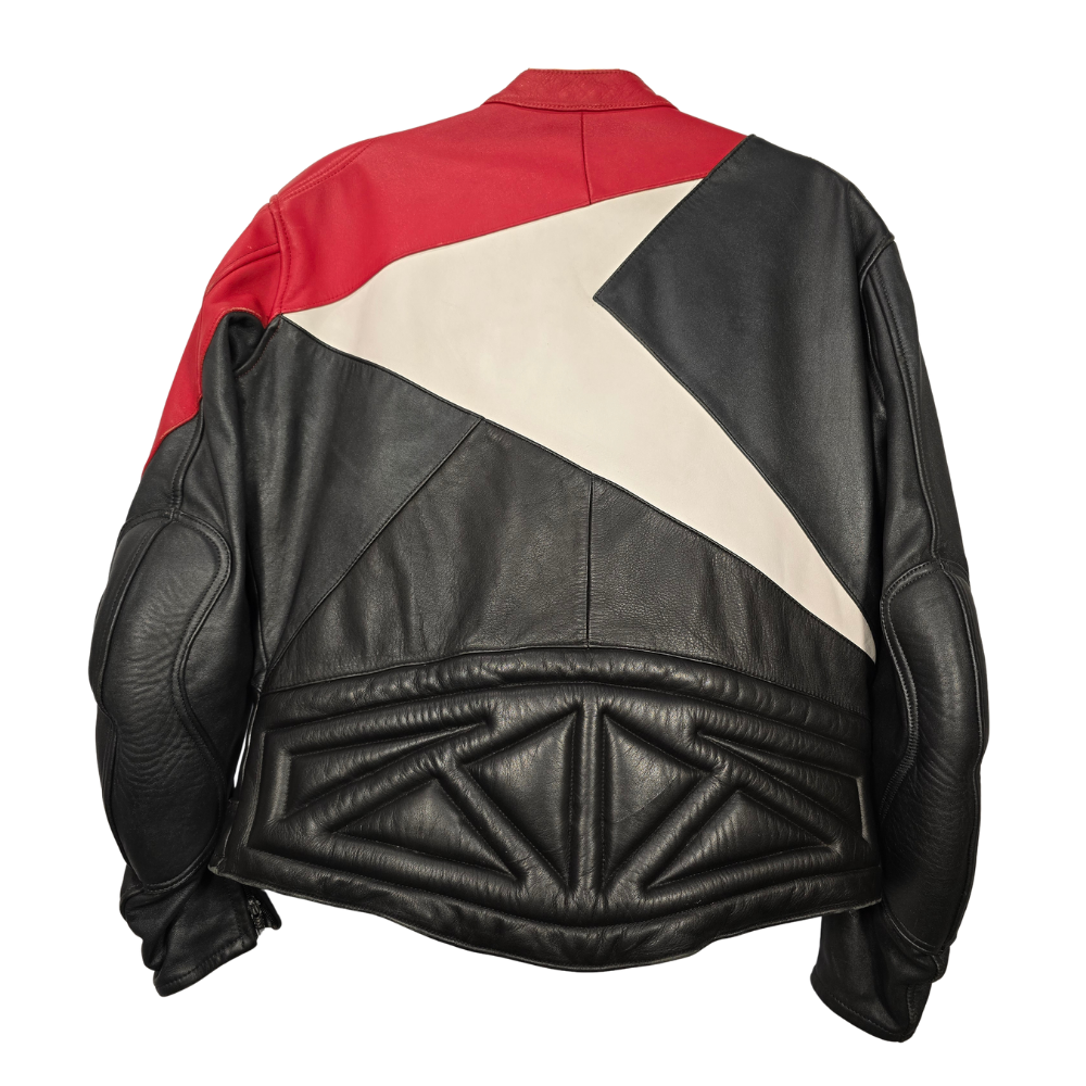 Vintage 80's Leather Biker Jacket  - Size M/L (W40)