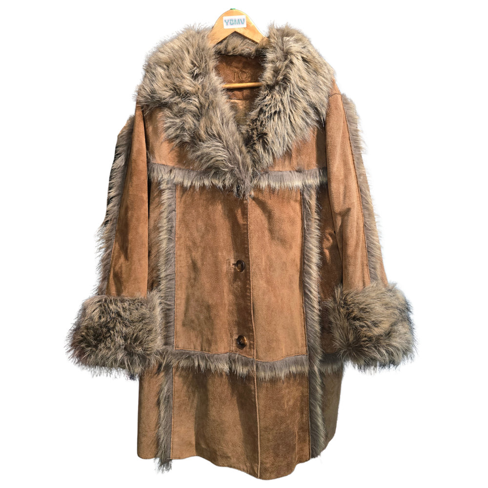 Vintage Suede Coat + Fluffy Details (W9)