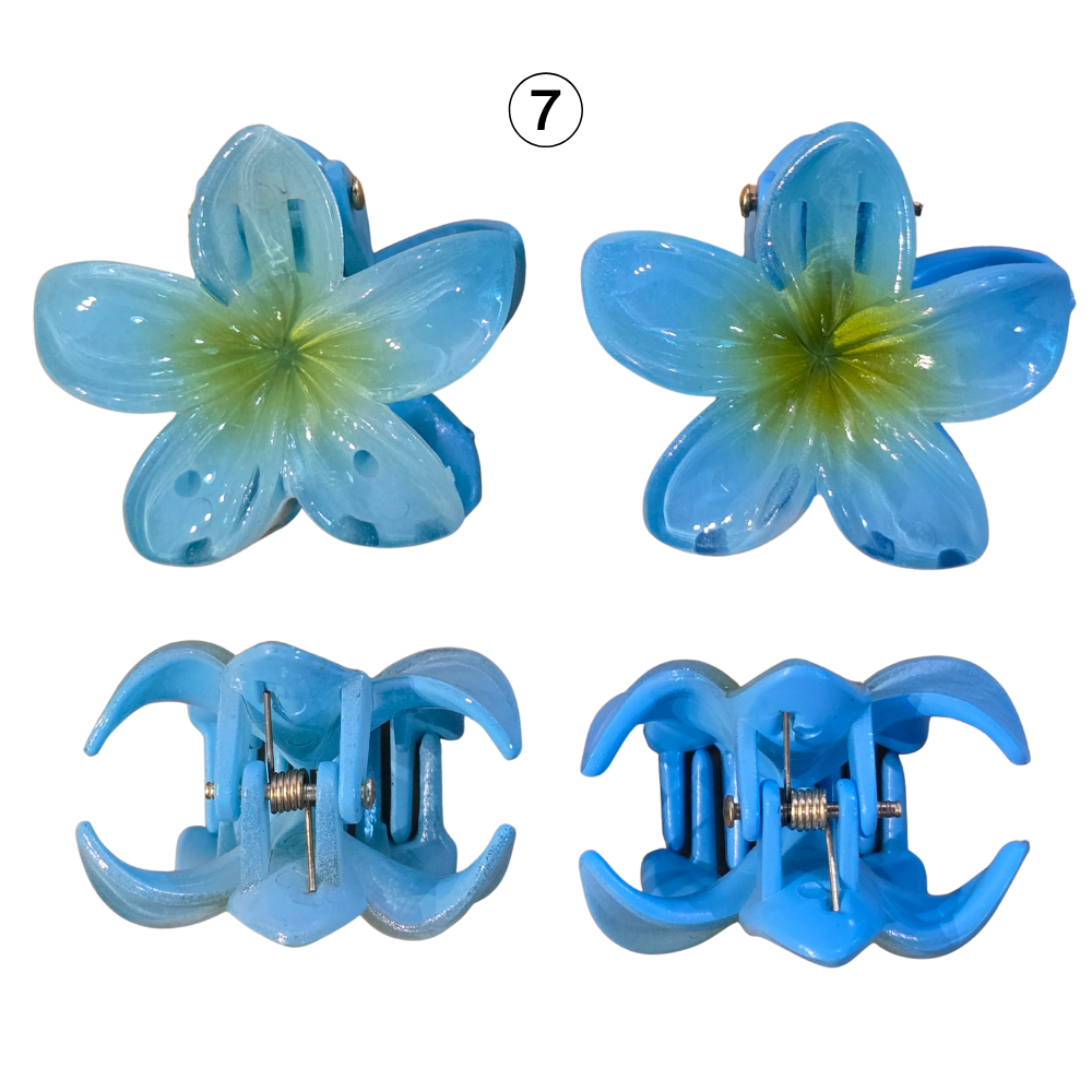 2 Medium Flower Claw Hairclips