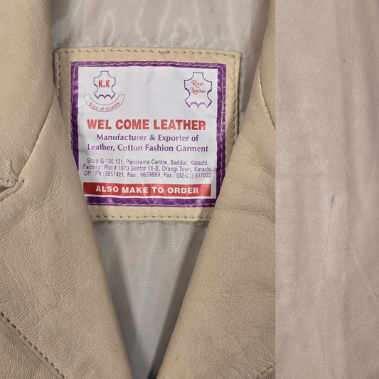 Vintage Leather Blazer - Size L (W39)