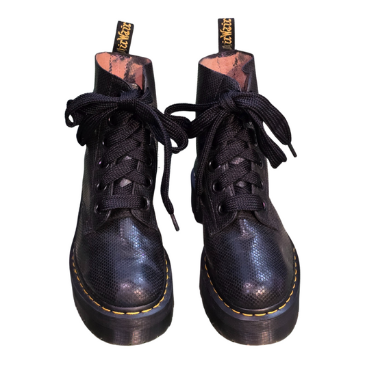 Black Textured Leather Jadon Dr Martens UK7