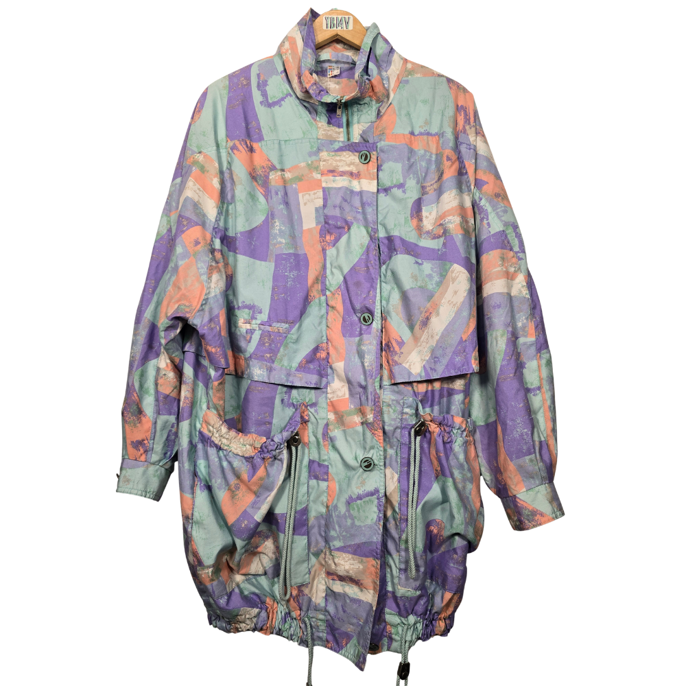 Vintage 80's Pastel Pattern Jacket- Size XL (W42)