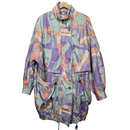 Vintage 80's Pastel Pattern Jacket- Size XL (W42)