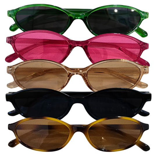 Cute Small Frame Oval Cats Eye Ladies Fashion Sunglasses