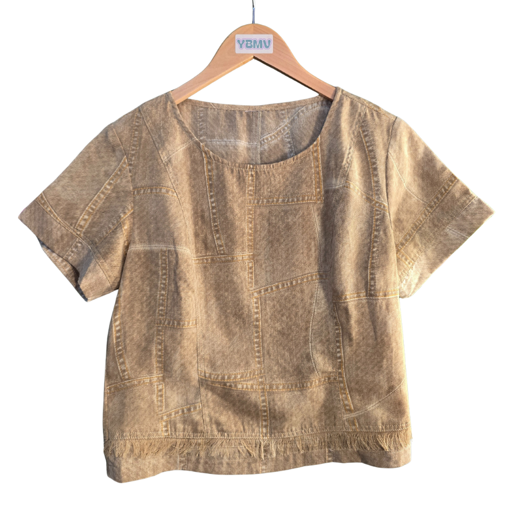 Denim Look-a-like "Patchwork" Tee