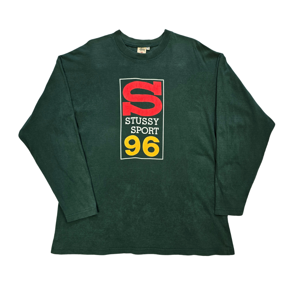 Retro 90's Stussy Long Sleeve Tee - Size M