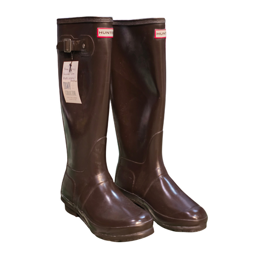Classic Brown Hunter Welly Boots (Deadstock/ Unworn) - Size UK7