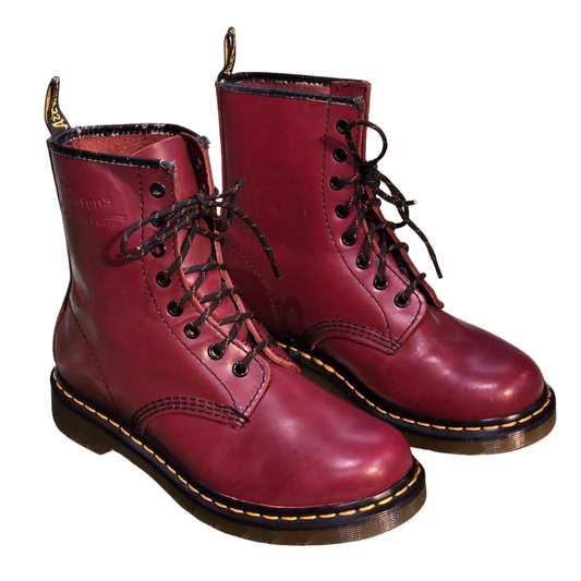 Red Leather 1460 Dr Martens UK6
