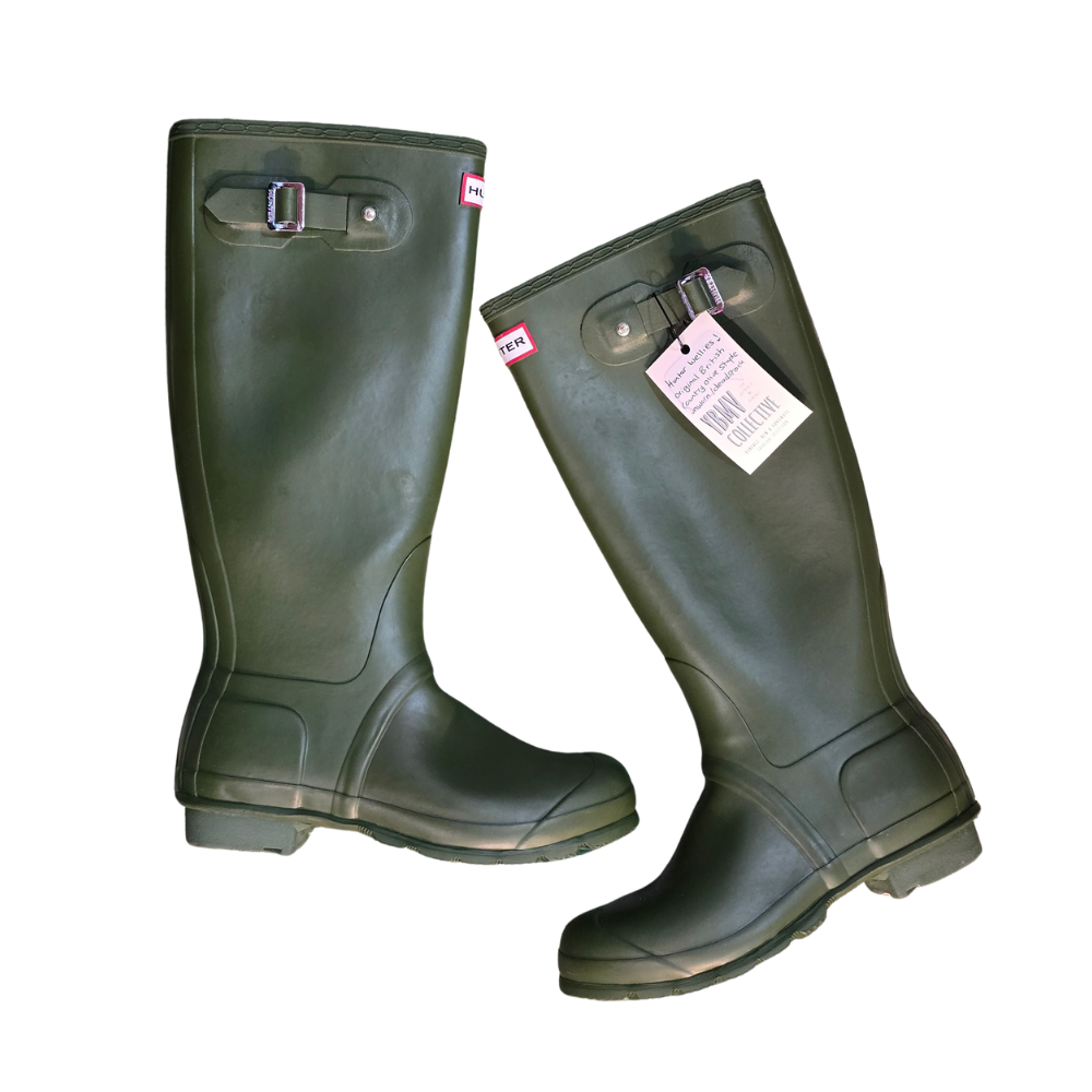 Classic Green Hunter Welly Boots (Deadstock/ Unworn) - Size UK5