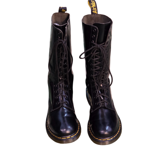 Black Leather 1914 *14 eye* Dr Martens UK8