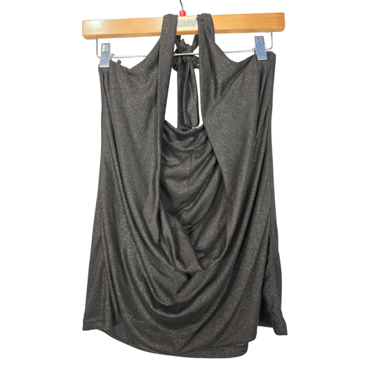 Retro 2000's Glitter Halterneck - Size L (W24)