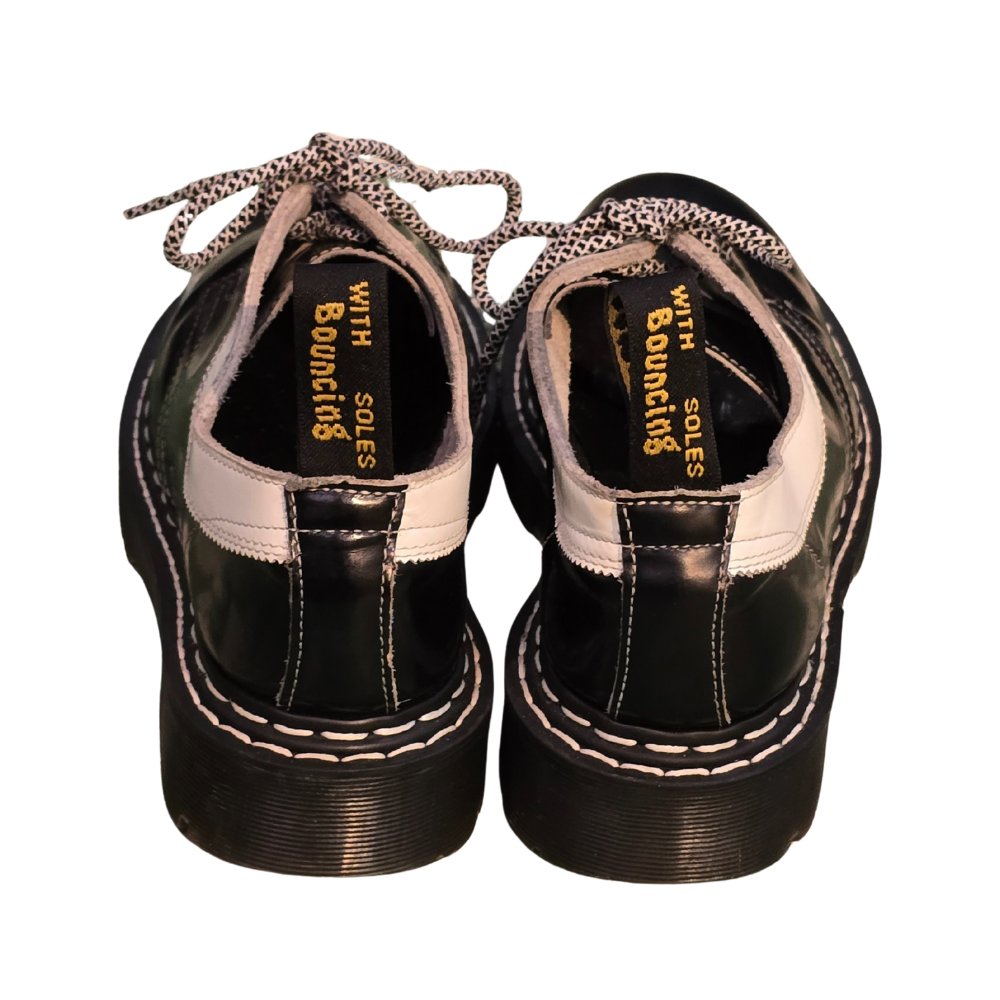 Black & White Leather Oxford Dr Martens UK7