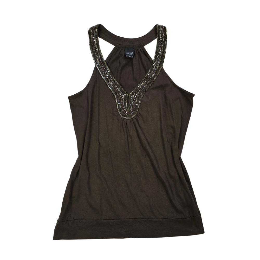 Beadwork Detail Vest - Size S