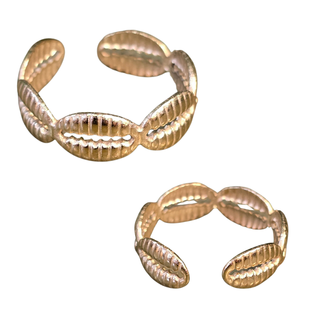 Stainless Steel Cowrie Shell Ring