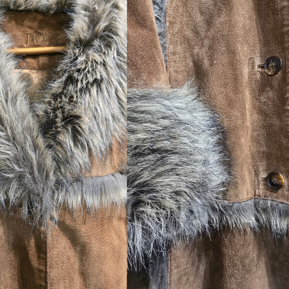 Vintage Suede Coat + Fluffy Details (W9)