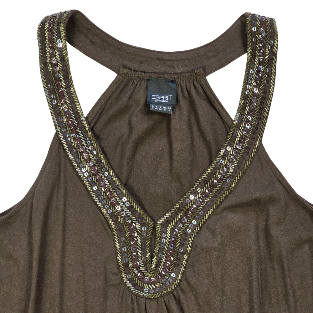 Beadwork Detail Vest - Size S