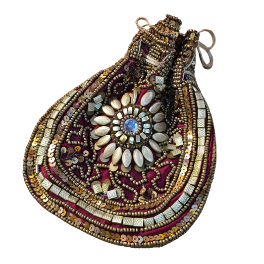 90's Vintage Beautiful Bead Pouch